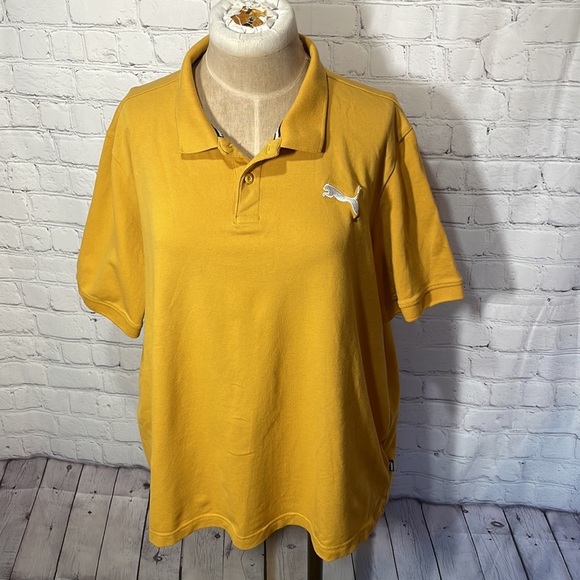 Puma golf shirt Yellow Polo Size XL - Picture 1 of 5